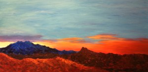 Four Peaks Sunrise II  (24 x 47" Sept '14)
